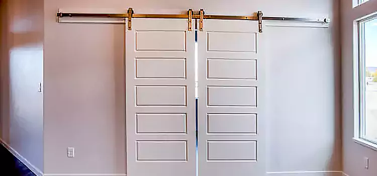Glass Barn Door with Installation Hardware Kit Tupelo